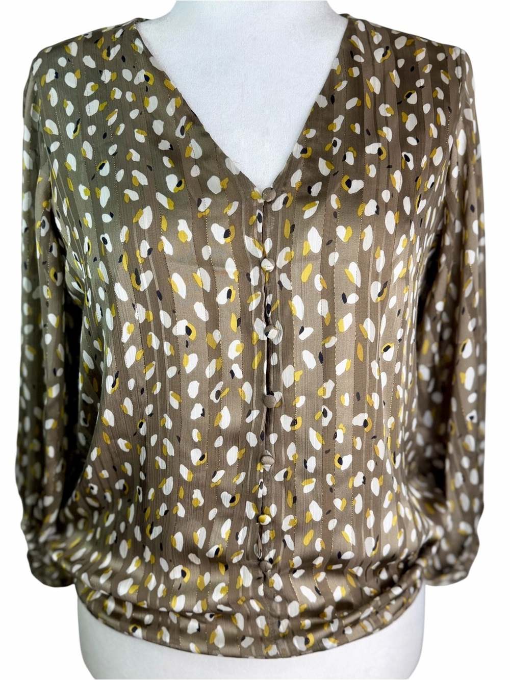 Haver & Blair London Printed 3/4 Sleeve Blouse Size M